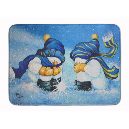Carolines Treasures We Believe in Magic Snowman Machine Washable Memory Foam Mat PJC1089RUG